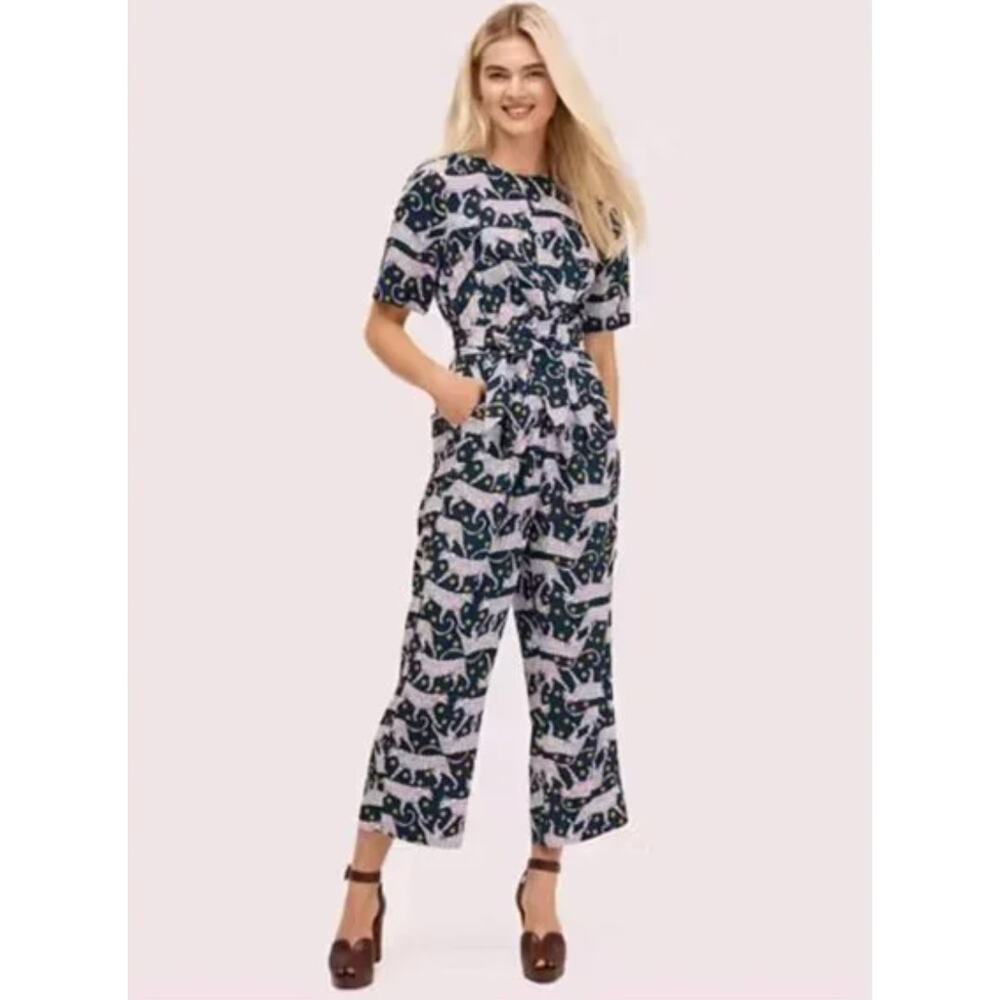 Kate Spade Panther Dot Jumpsuit Romper Outfit Sz 10